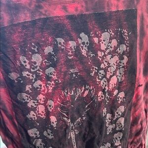 Post Malone Tour Red Skull Graphic Tee